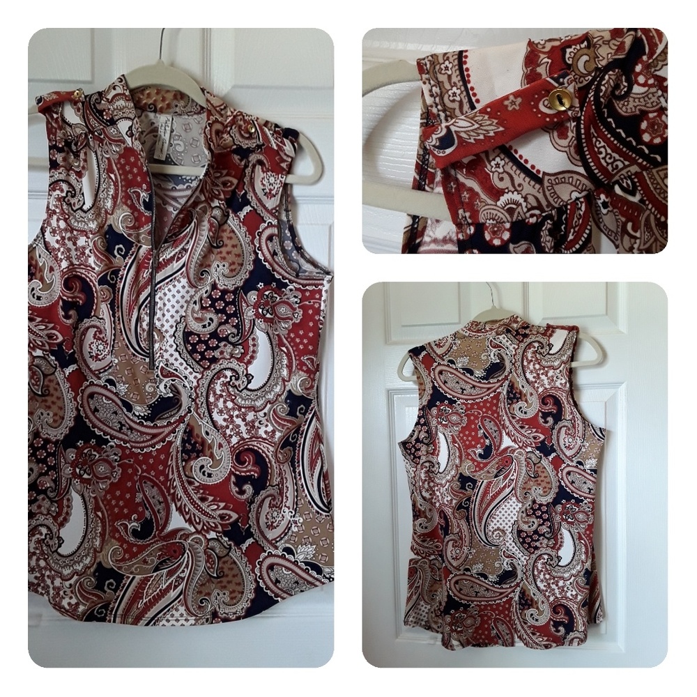 Perception Concept Sleeveless  Blouse.